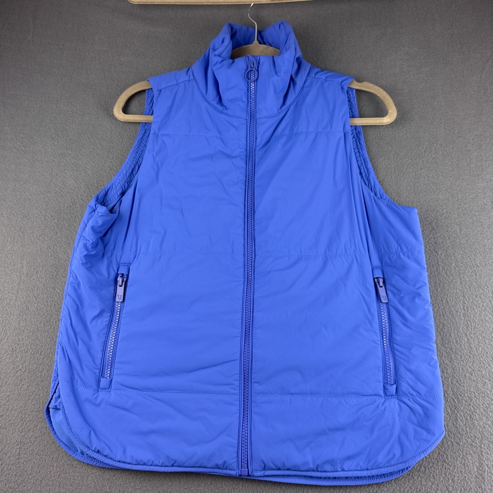 Vuori Canyon Vest Women's S Blue Puffer Full Zip Mock Neck Sleeveless Jacket 533